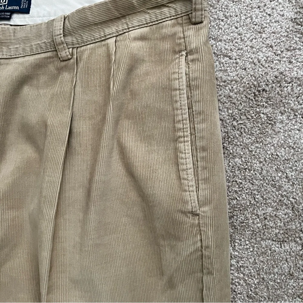 Polo Ralph Lauren Hammond Tan Corduroy Pants - size 42 x 30